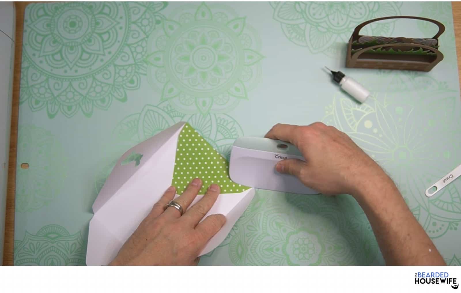 burnish the folds with your scraper