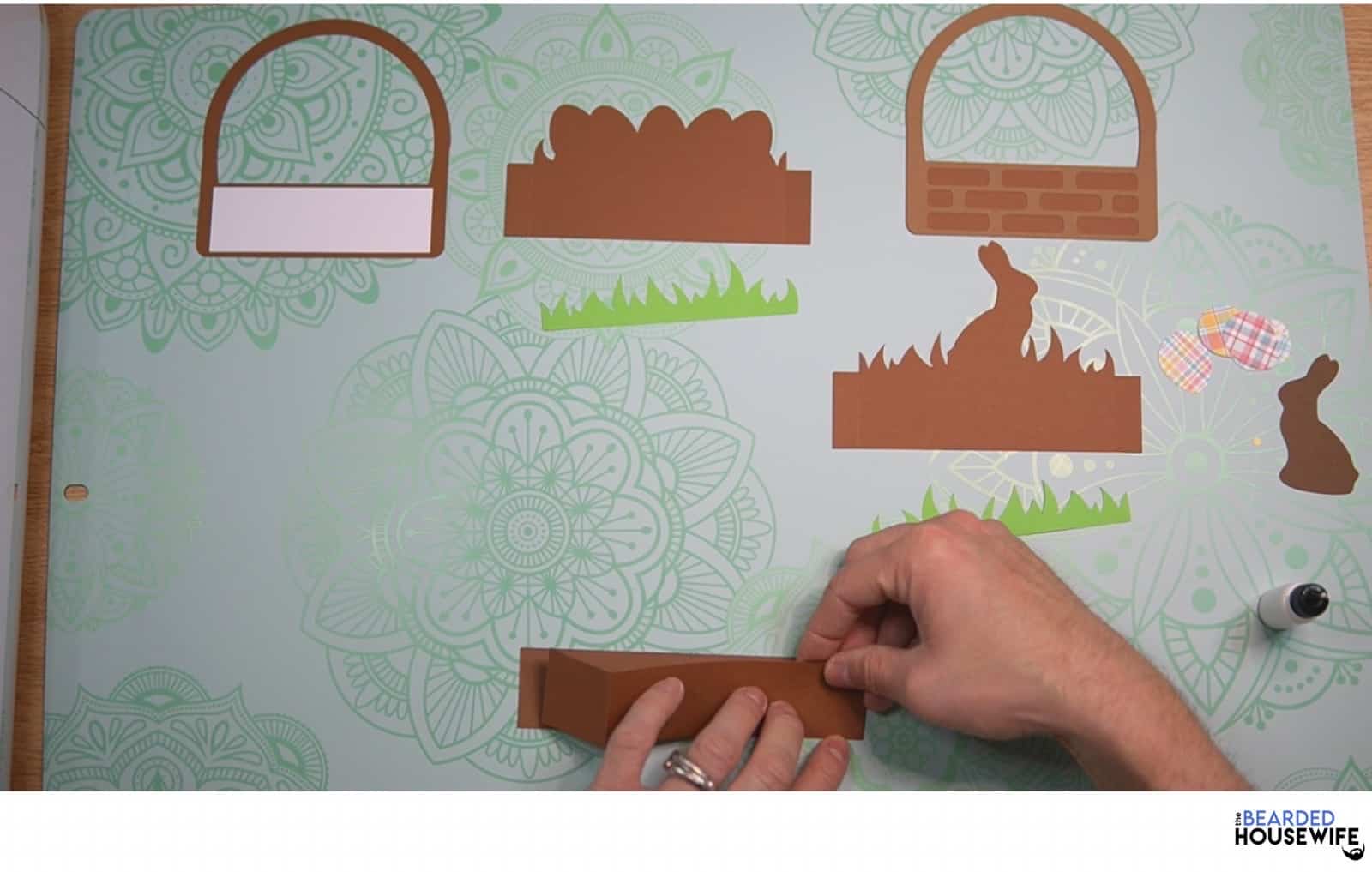 attach the two box pieces together