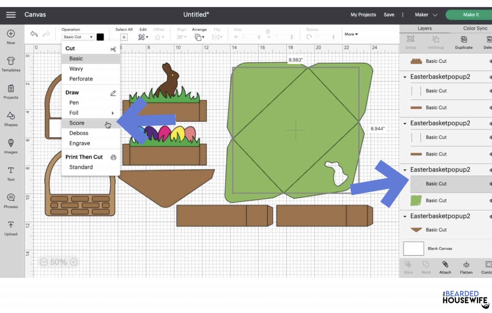 find the score line for the envelope and convert to score under the operation menu