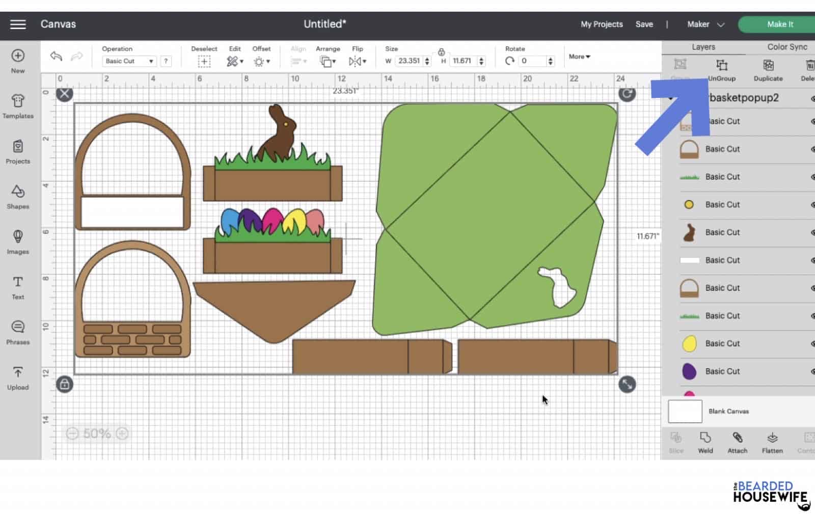 ungroup the design