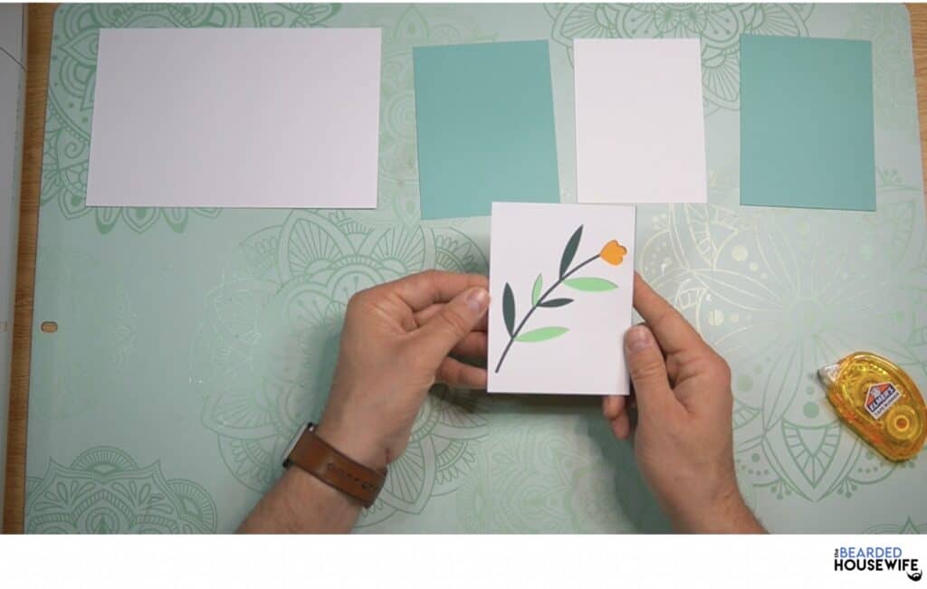 How to Make Simple Stacked Flower Cards - The Bearded Housewife