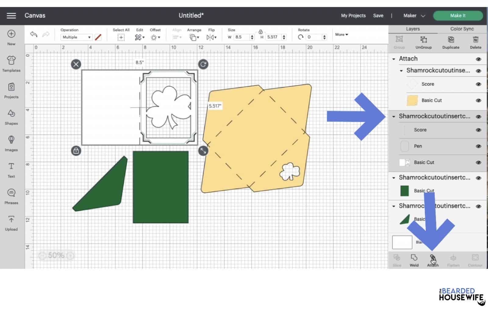 highlight the group and attach