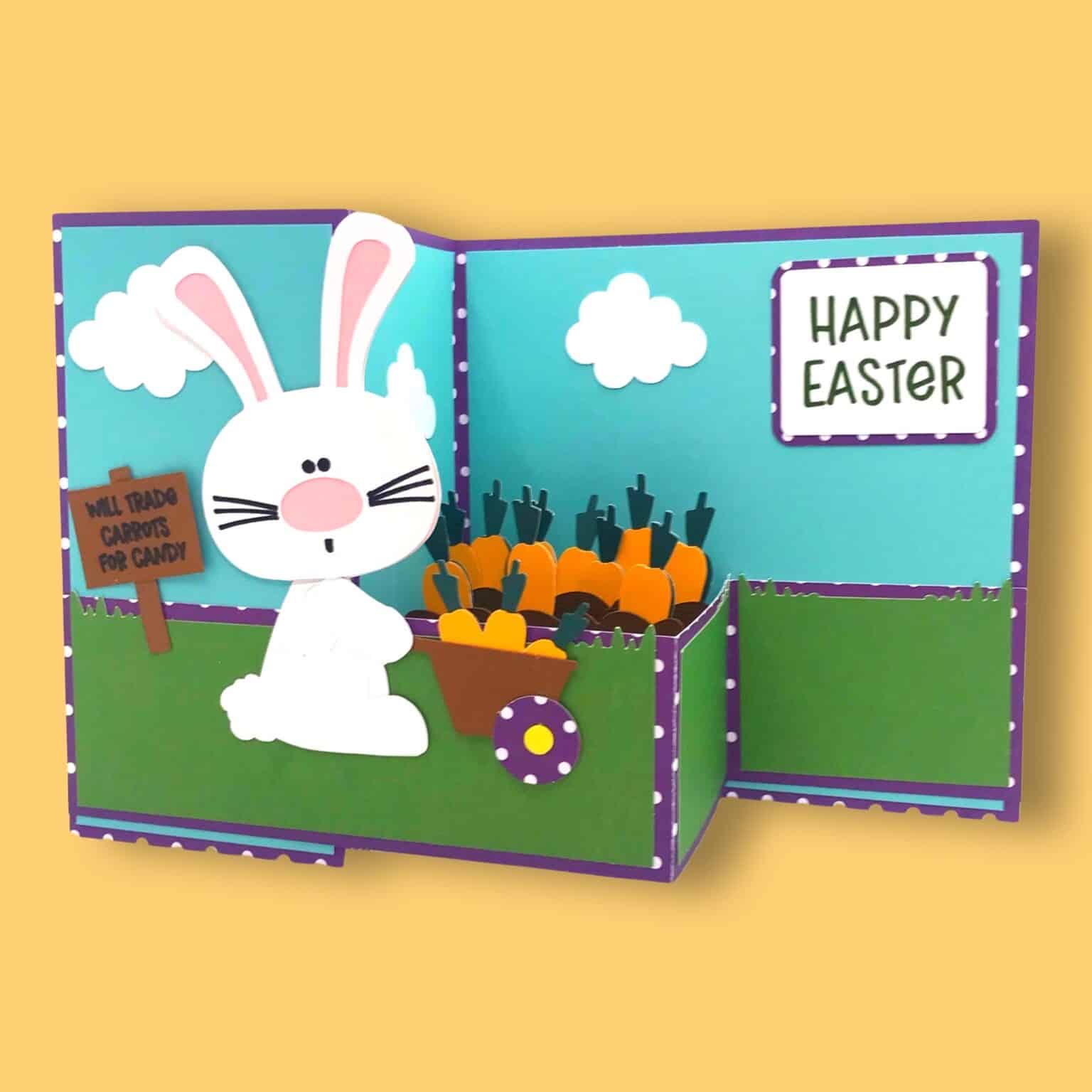How to Make Fun Easter Bunny Z-Fold Cards - The Bearded Housewife