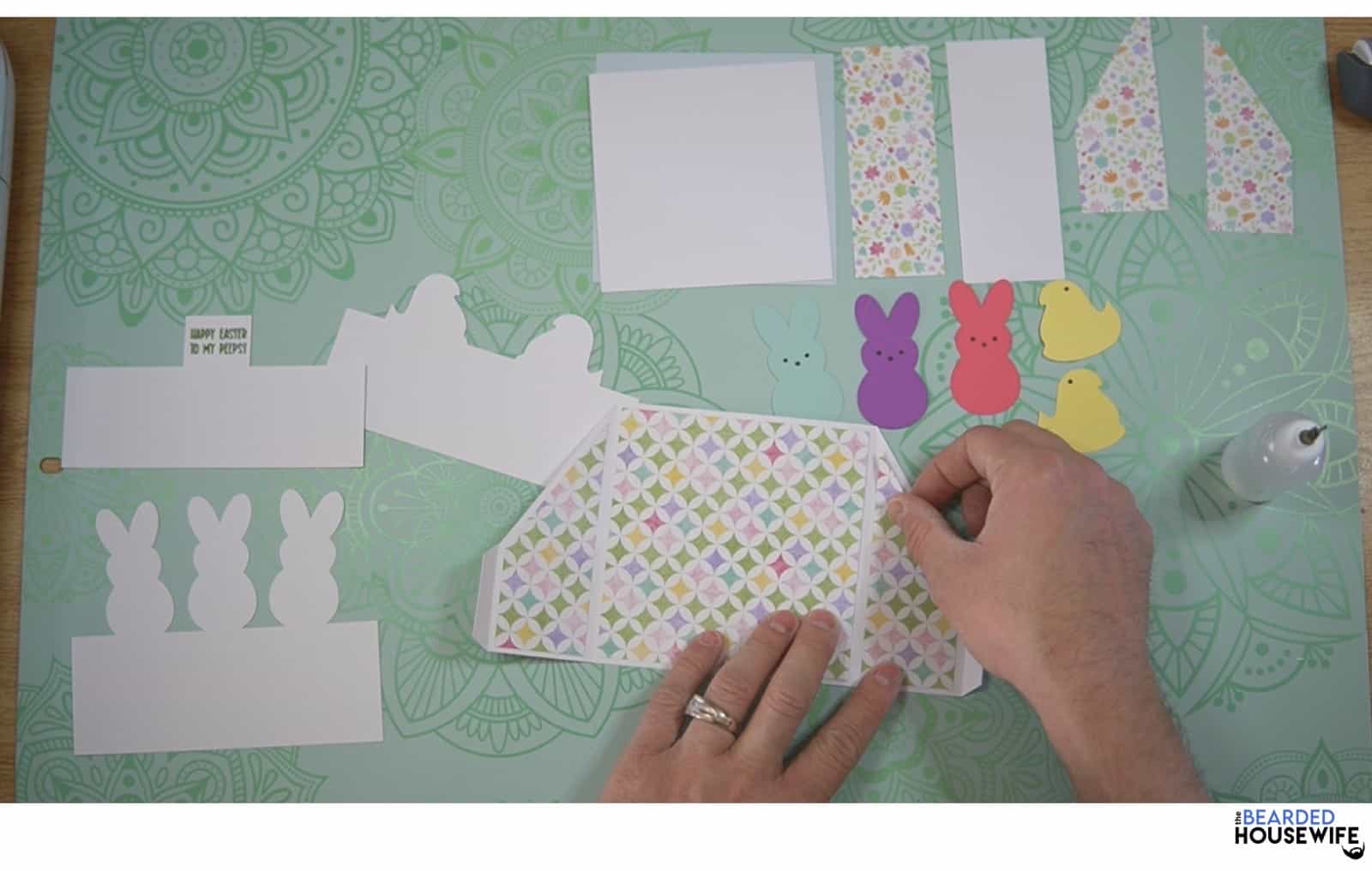 add the cover panels to the inside of the card
