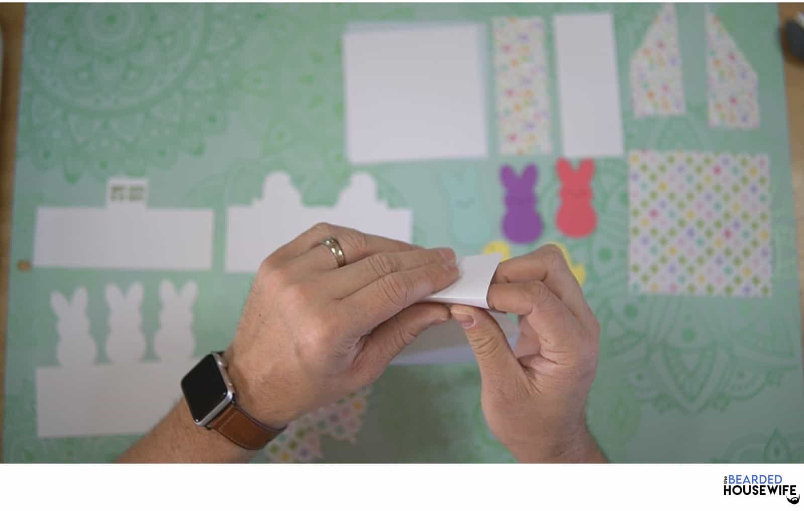 fold the card base as shown
