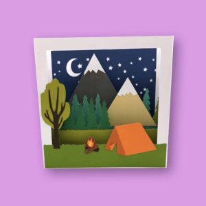 287. Camping Shadow Box Card