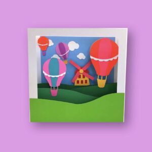 285. Hot Air Balloon Shadow Box Card