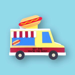 300. Hot Dog Truck Box Card