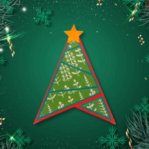 147. Christmas Tree Pyramid Card