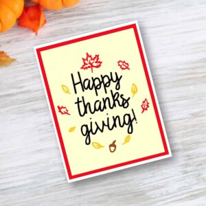 449. Happy Thanksgiving Drawn Card