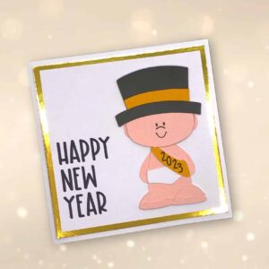 156. Baby New Year Layered Card