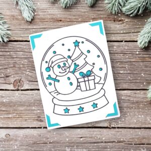 463. Christmas Snow Globe Insert Card