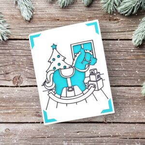 462. Christmas Rocking Horse Insert Card