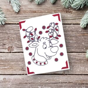 461. Christmas Reindeer Insert Card