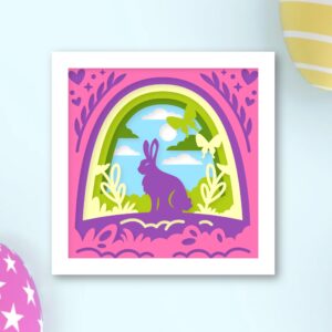 602. Easter Bunny Shadow Box