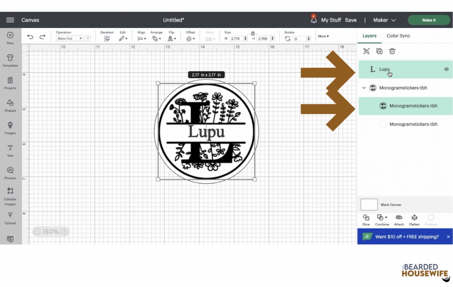 How to Make Customizable Monogram Envelope Stickers - The Bearded Housewife
