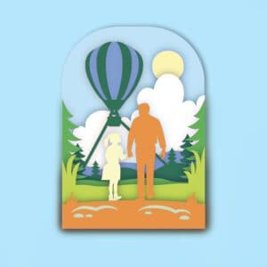 730. Dad and Daughter Box Card