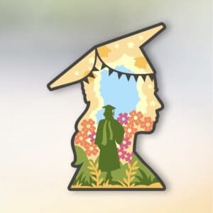 180. Graduate Silhouette Layered Paper Craft
