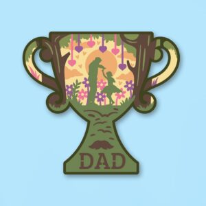 722. Dad Trophy Layered Paper Craft
