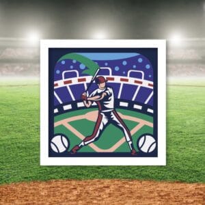 720. Baseball Shadow Box