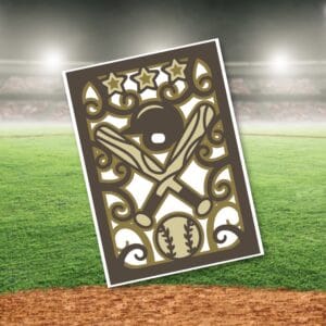 719. Baseball Layered Card