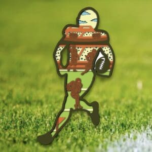 709. Football Layered Papercraft