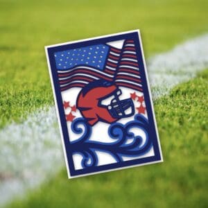 704. Football Layered Card