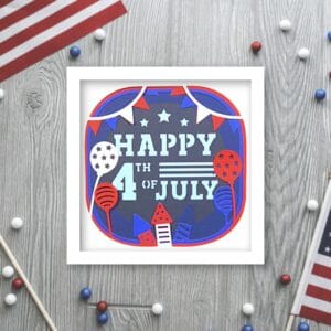 207. 4th of July Shadow Box
