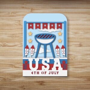 198. 4th of July Box Card 2