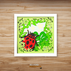 257. Ladybug Shadow Box