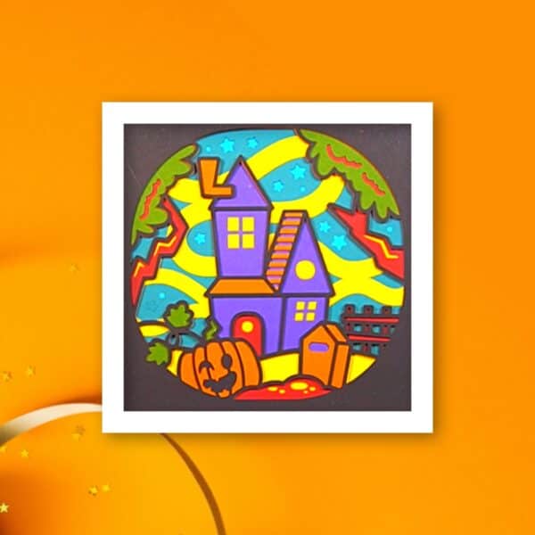 How to Make Halloween House Shadow Boxes The Bearded Housewife