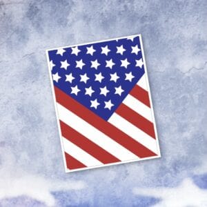 256. Angled Flag Layered Card