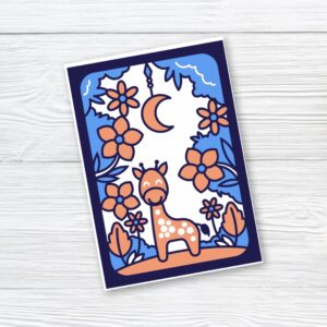 236. Baby Giraffe Layered Card