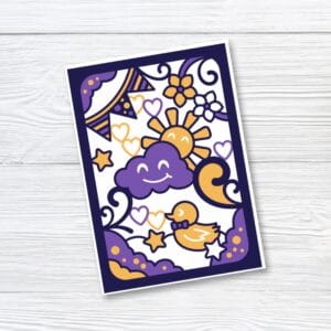 235. Baby Sunshine Layered Card