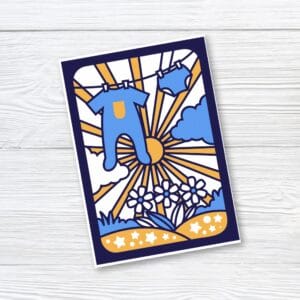 234. Baby Onesie Layered Card