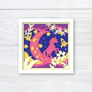 231. Baby Unicorn Shadow Box