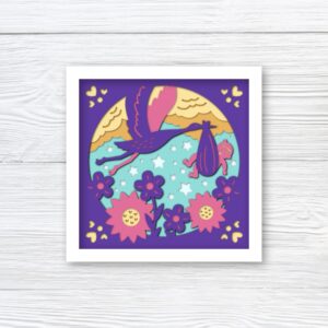 230. Stork Shadow Box