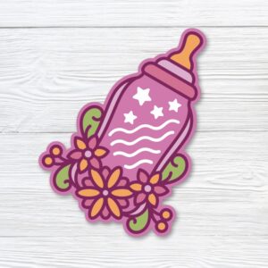 226. Baby Bottle Layered Paper Craft