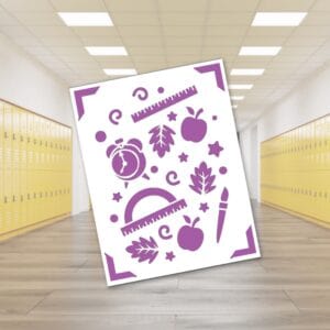 304. School Supplies Insert Card