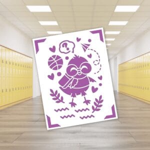 303. School Chick Insert Card