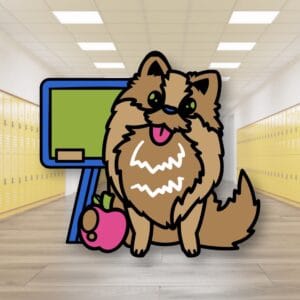 261. Doggie in School Layered Paper Craft