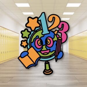 263. School Globe Layered Paper Craft