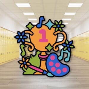 259. Art Class Trophy Layered Paper Craft