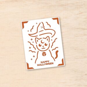 340. Halloween Cat Insert Card