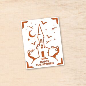 342. Happy Halloween Castle Insert Card