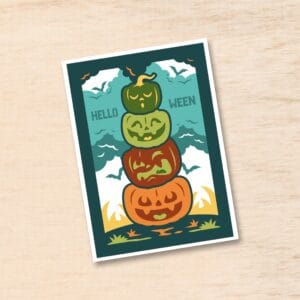 333. Stacked Jack-o-Lantern Layered Card