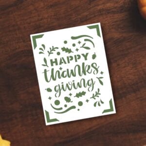 441. Happy Thanksgiving Insert Card 2