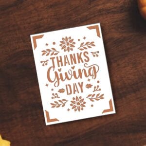 442. Thanksgiving Day Insert Card
