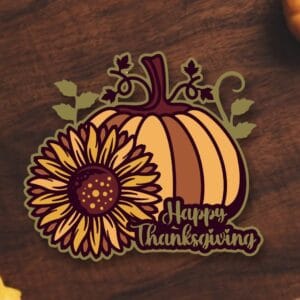 435. Happy Thanksgiving Layered Paper Craft
