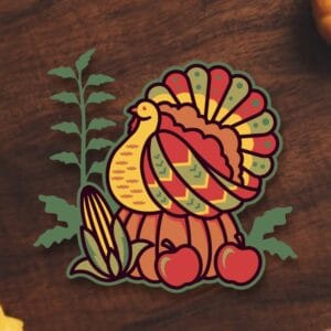 439. Thanksgiving Turkey Layered Paper Craft